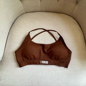 Brown Fitness Sports Bra